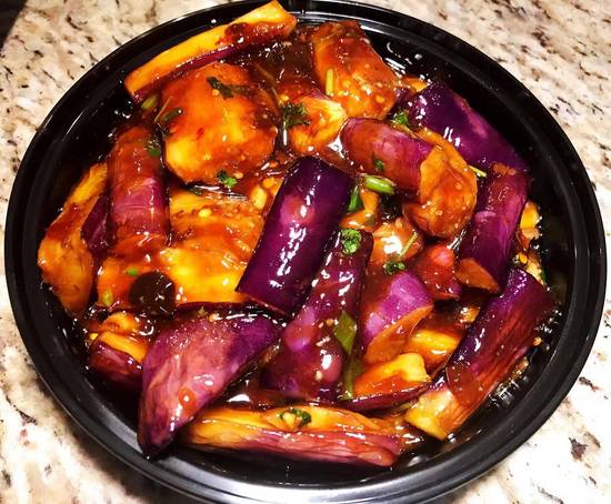 Sweet Sour Garlic Source Fried Eggplant 鱼香茄子